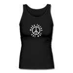 Women's Fitted Tank -  Make Tacos Not War (White Logo) - black