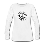 Women's Long Sleeve T-Shirt - Make Tacos Not War (Black Logo) - white