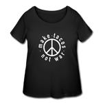 Women’s Curvy T-Shirt - Make Tacos Not War (White Logo) - black