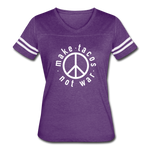 Women’s Vintage T-Shirt - Make Tacos Not War (White Logo) - vintage purple/white