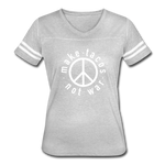 Women’s Vintage T-Shirt - Make Tacos Not War (White Logo) - heather gray/white