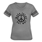 Women’s Vintage T-Shirt - Make Tacos Not War (Black Logo) - heather gray/charcoal