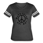 Women’s Vintage T-Shirt - Make Tacos Not War (Black Logo) - vintage smoke/white