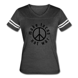 Women’s Vintage T-Shirt - Make Tacos Not War (Black Logo) - vintage smoke/white