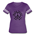 Women’s Vintage T-Shirt - Make Tacos Not War (Black Logo) - vintage purple/white