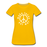 Women’s T-Shirt - Make Tacos Not War (Black Logo) - sun yellow