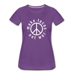 Women’s T-Shirt - Make Tacos Not War (Black Logo) - purple