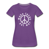 Women’s T-Shirt - Make Tacos Not War (Black Logo) - purple