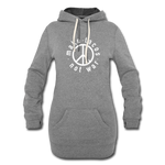 Women's Hoodie Dress - Make Tacos Not War (White Logo) - heather gray