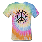 Unisex Tie Dye T-Shirt - Make Tacos Not War (Black Logo) - rainbow