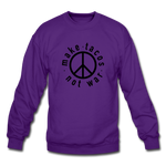 Crewneck Sweatshirt - Make Tacos Not War (Black Logo) - purple