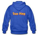 Men's Heavy Blend Adult Zip Hoodie - Taco Pimp - royal blue