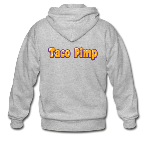 Men's Heavy Blend Adult Zip Hoodie - Taco Pimp - heather gray