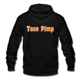 Unisex Fleece Zip Hoodie - Taco Pimp - black