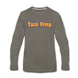 Men's Long Sleeve T-Shirt - Taco Pimp - asphalt gray