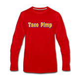 Men's Long Sleeve T-Shirt - Taco Pimp - red