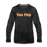 Men's Long Sleeve T-Shirt - Taco Pimp - charcoal gray