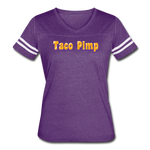 Women’s Vintage T-Shirt - Taco Pimp - vintage purple/white