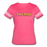 Women’s Vintage T-Shirt - Taco Pimp - vintage pink/white