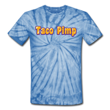 Unisex Tie Dye T-Shirt - Taco Pimp - spider baby blue