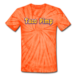 Unisex Tie Dye T-Shirt - Taco Pimp - spider orange