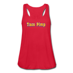 Women's Flowy Tank Top - Taco Pimp - red