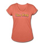 Women's V-Neck T-Shirt - Taco Pimp - heather bronze