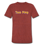 Men's Tri-Blend T-Shirt - Taco Pimp - heather cranberry