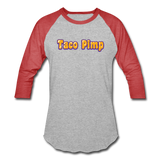 Baseball T-Shirt - Taco Pimp - heather gray/red