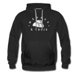 Men’s Premium Hoodie - Menage A Trois (White Logo) - black