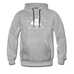 Men’s Premium Hoodie - Menage A Trois (White Logo) - heather gray