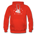 Men’s Premium Hoodie - Menage A Trois (White Logo) - red