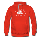 Men’s Premium Hoodie - Menage A Trois (White Logo) - red