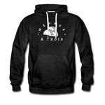 Men’s Premium Hoodie - Menage A Trois (White Logo) - charcoal gray