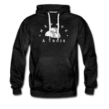 Men’s Premium Hoodie - Menage A Trois (White Logo) - charcoal gray