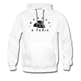 Men’s Premium Hoodie - Menage A Trois (Black Logo) - white