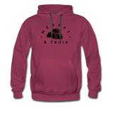 Men’s Premium Hoodie - Menage A Trois (Black Logo) - burgundy