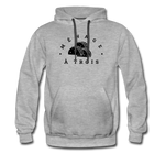 Men’s Premium Hoodie - Menage A Trois (Black Logo) - heather gray