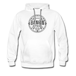 Men’s Premium Hoodie - Bangin' Apparel Co. Logo (Black Logo) - white