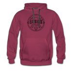 Men’s Premium Hoodie - Bangin' Apparel Co. Logo (Black Logo) - burgundy