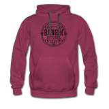 Men’s Premium Hoodie - Bangin' Apparel Co. Logo (Black Logo) - burgundy