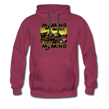 Men's Premium Hoodie - My Mind On Coffee - burgundy