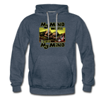 Men's Premium Hoodie - My Mind On Coffee - heather denim