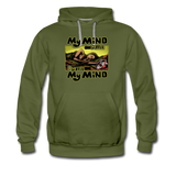 Men's Premium Hoodie - My Mind On Coffee - olive green