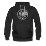 Men’s Premium Hoodie - Bangin' Apparel Co. Logo (White Logo) - black