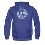 Men’s Premium Hoodie - Bangin' Apparel Co. Logo (White Logo) - royalblue