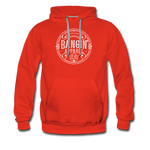 Men’s Premium Hoodie - Bangin' Apparel Co. Logo (White Logo) - red