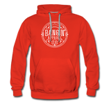 Men’s Premium Hoodie - Bangin' Apparel Co. Logo (White Logo) - red