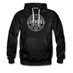 Men’s Premium Hoodie - Bangin' Apparel Co. Logo (White Logo) - charcoal gray