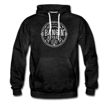 Men’s Premium Hoodie - Bangin' Apparel Co. Logo (White Logo) - charcoal gray